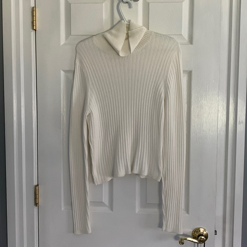 Women’s cream turtleneck